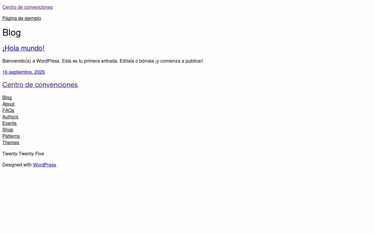 Pantalla de quindiocentrodeconvenciones.com